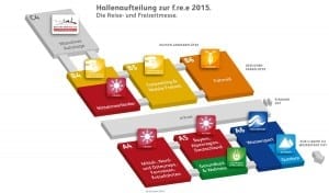 Hallenplan der Aussteller zur Free in München der Reise- und Freizeitmesse in München