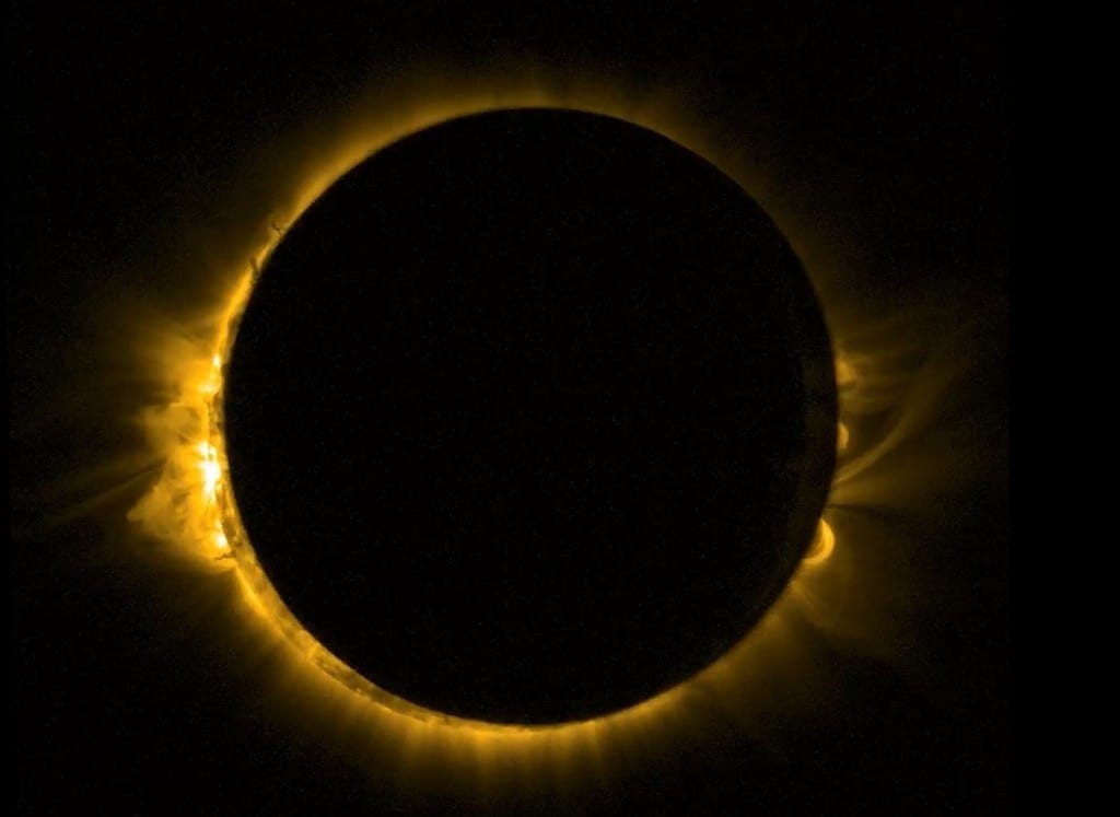 Proba 2 Blick auf die Sonnenfinsternis vom All